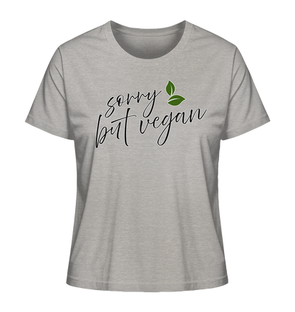 Motif "sorry but vegan" - women's organic T-shirt
