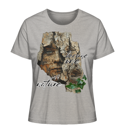 Motif "become one with nature" - women's organic T-shirt