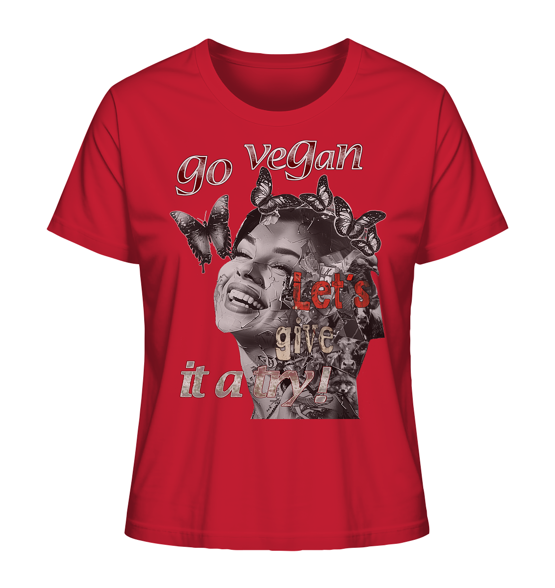 Motiv "Let's give it a try" - Damen Bio T-Shirt