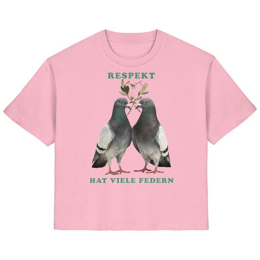 vegwear "Respekt hat viele Federn" - Damen Bio T-Shirt