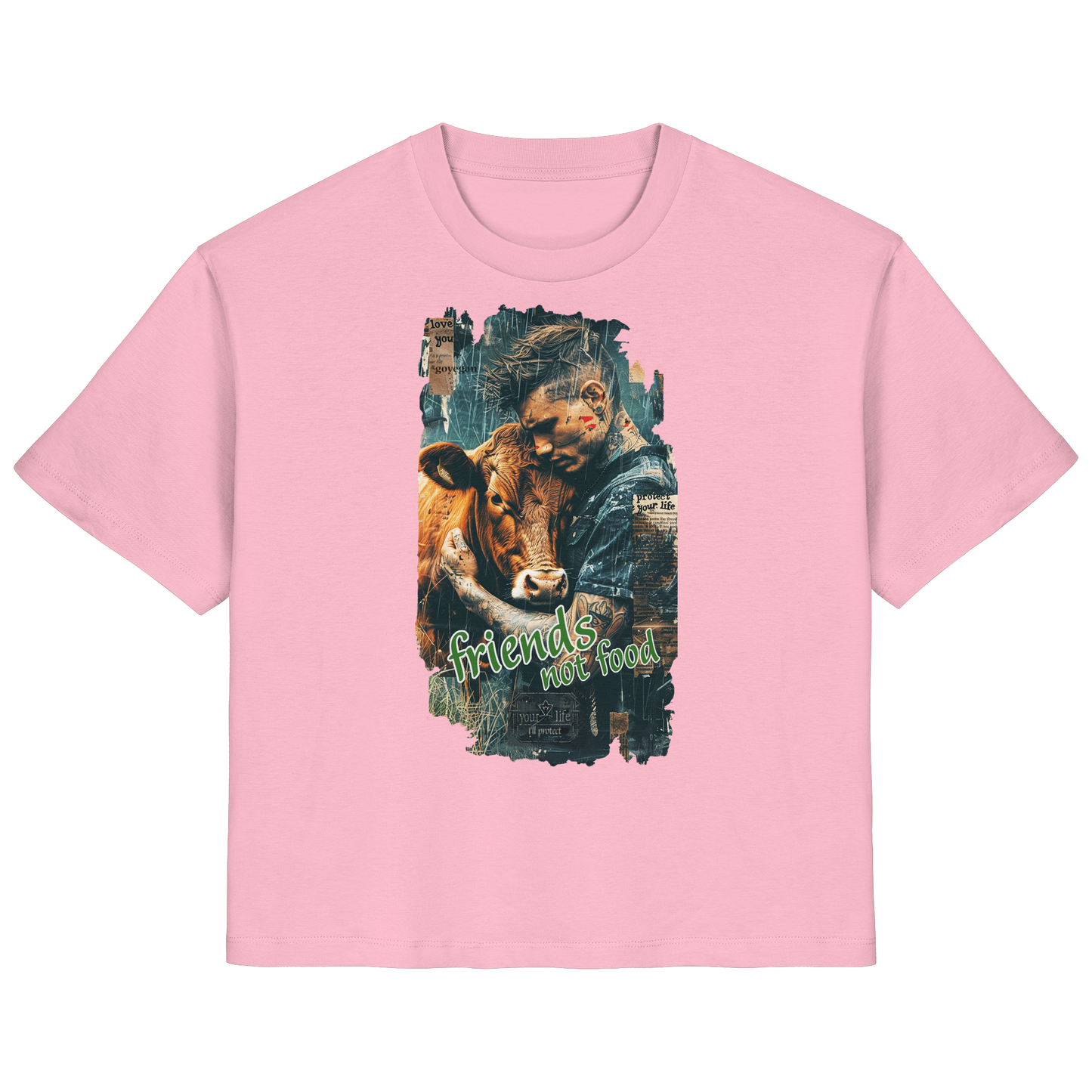 vegwear "friends not food" - Damen Bio T-Shirt, bio, fair