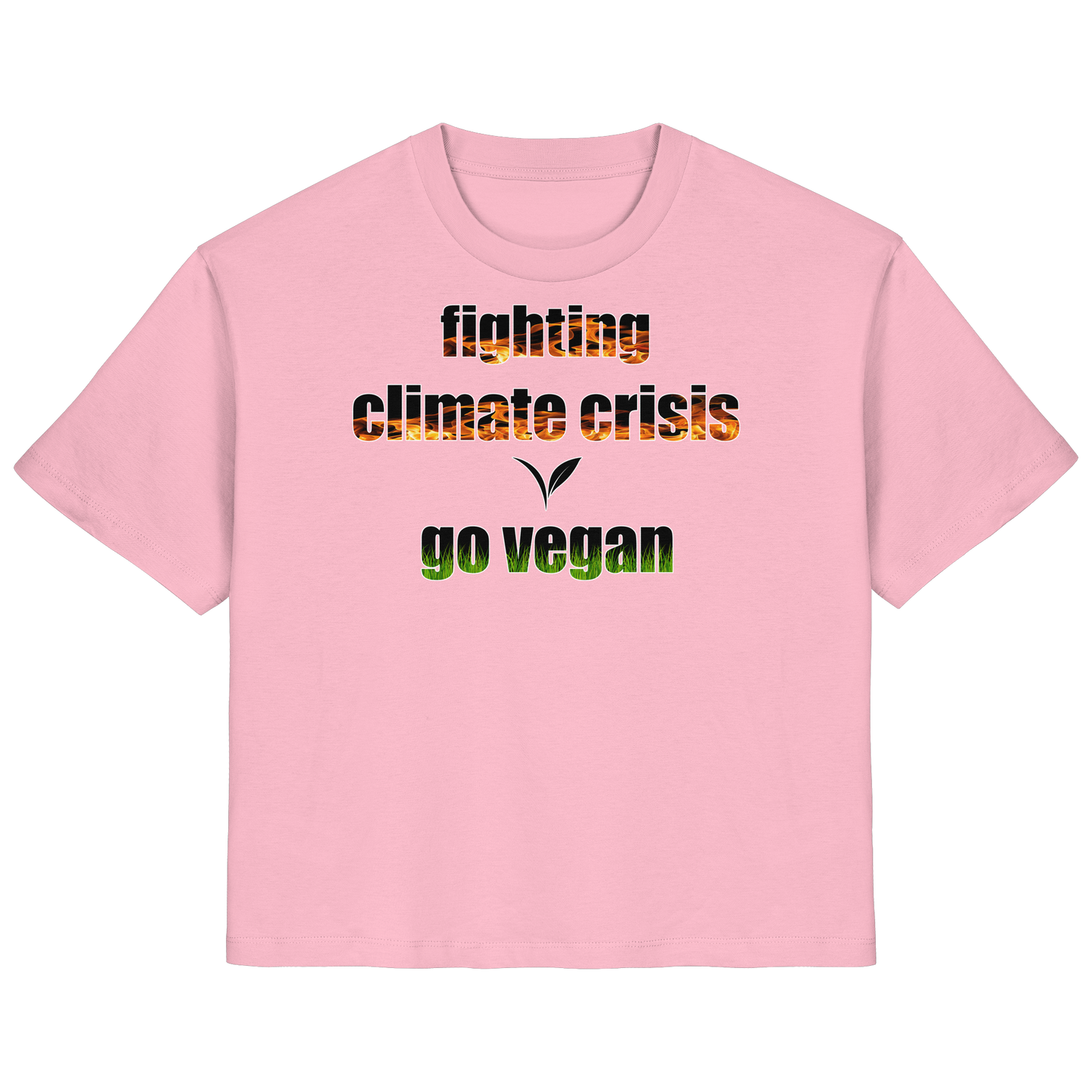 vegwear "fighting climate cirsis" - Damen Bio T-Shirt vegan & klimafreundlich