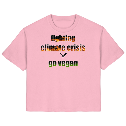 vegwear "fighting climate cirsis" - Damen Bio T-Shirt vegan & klimafreundlich
