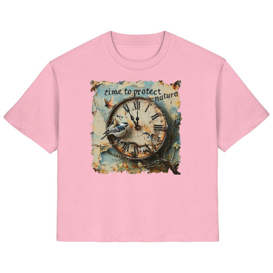 vegwear "time to protect nature" - Damen T-Shirt, nachhaltige Mode