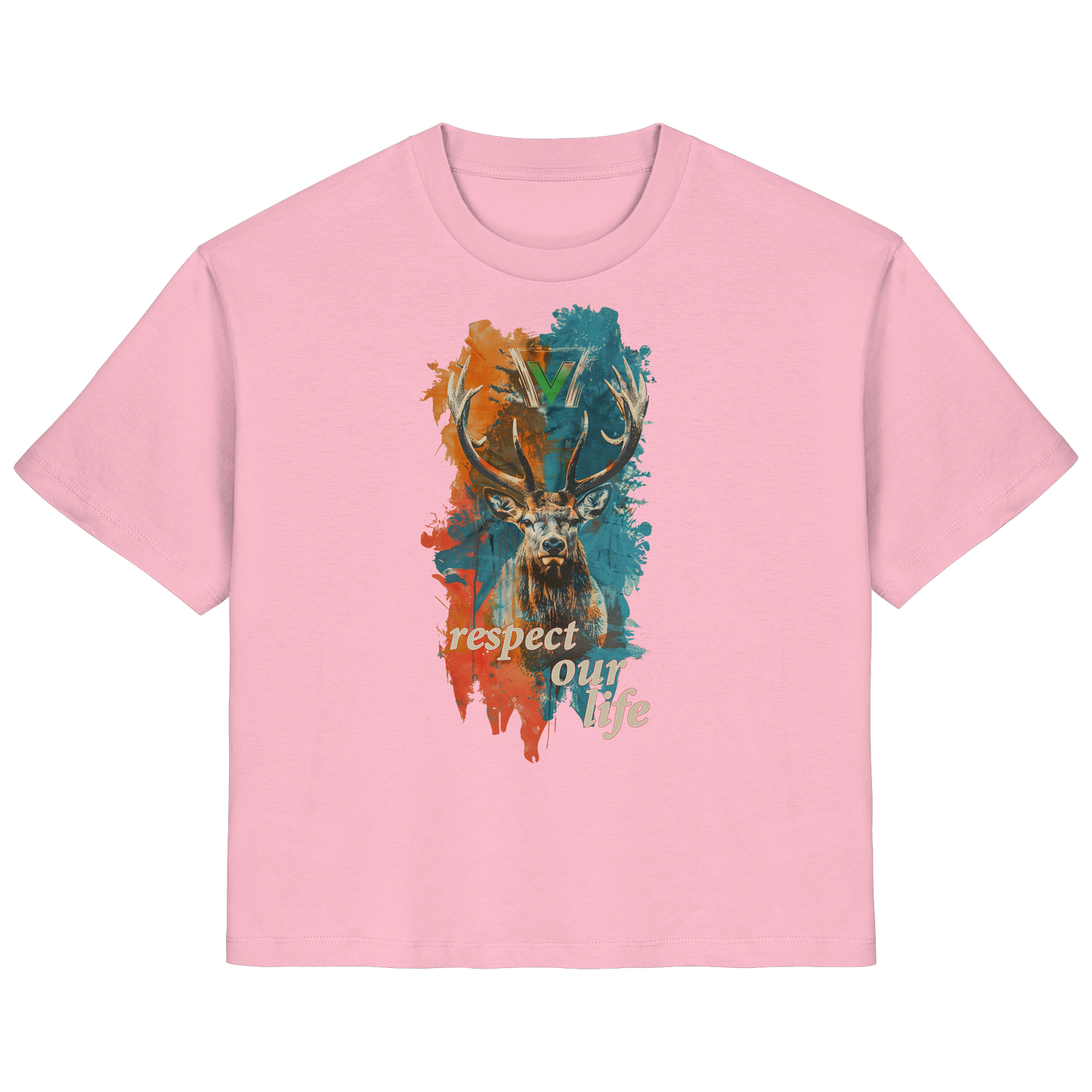 vegwear "respect our life - Hirsch" - Damen T-Shirt