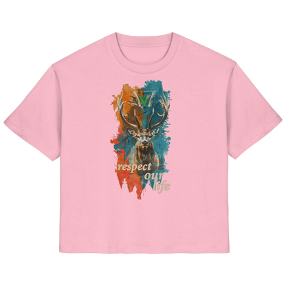 vegwear "respect our life - Hirsch" - Damen T-Shirt