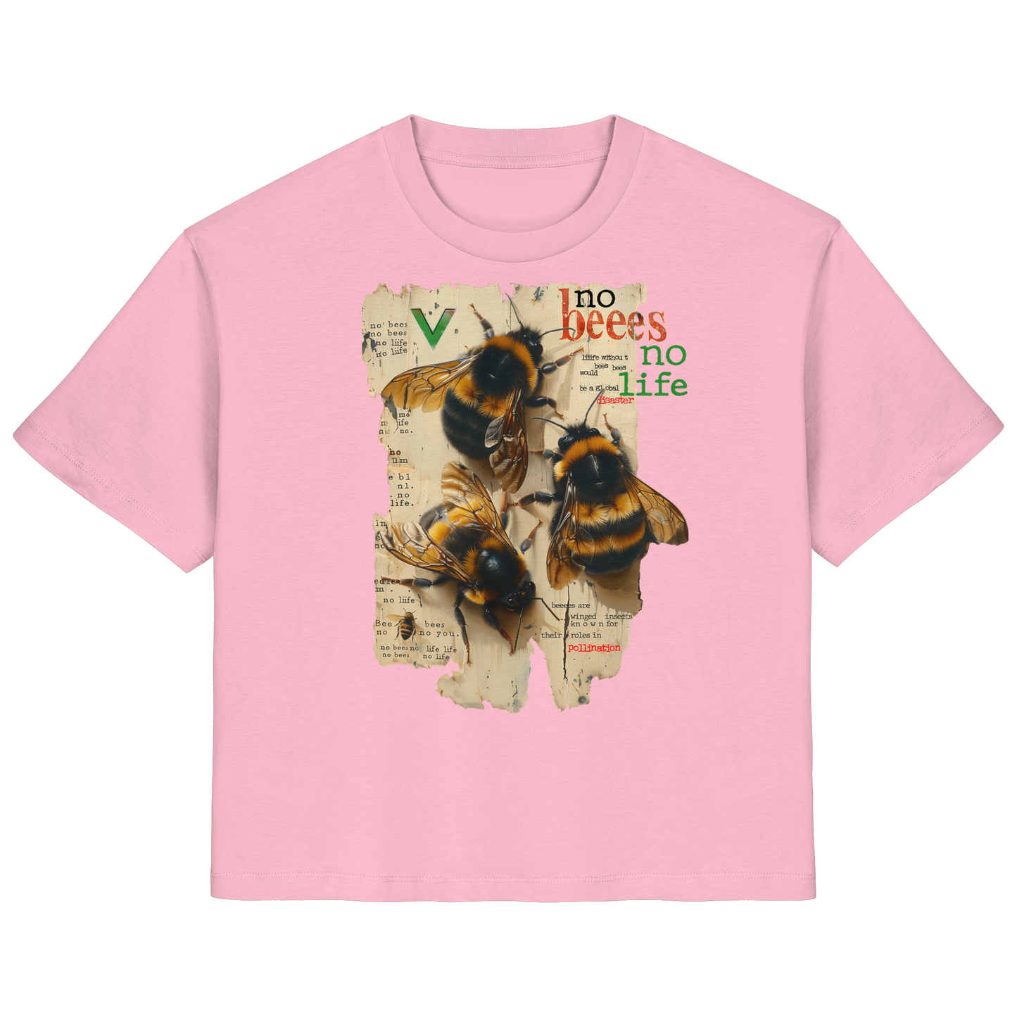 vegwear "no bees no life" 2.0 - Damen T-Shirt, bio, vegan
