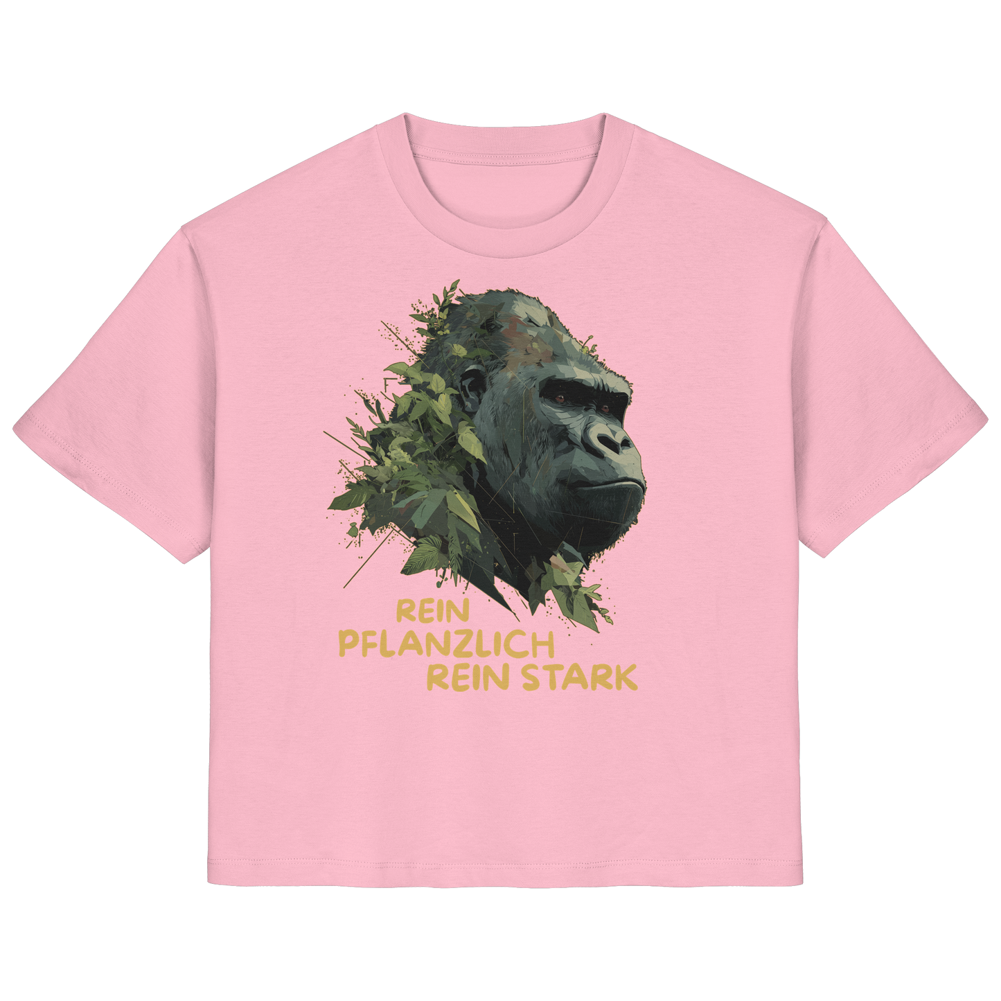 vegwear "Gorilla, rein pflanzlich rein stark" - Damen T-Shirt, bio, vegan
