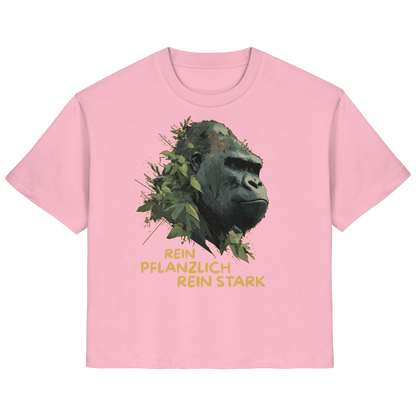 vegwear "Gorilla, rein pflanzlich rein stark" - Damen T-Shirt, bio, vegan
