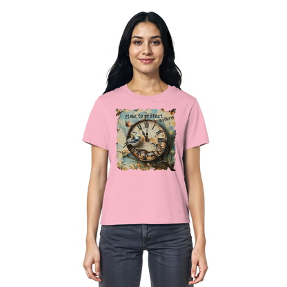 vegwear "time to protect nature" - Damen T-Shirt, nachhaltige Mode