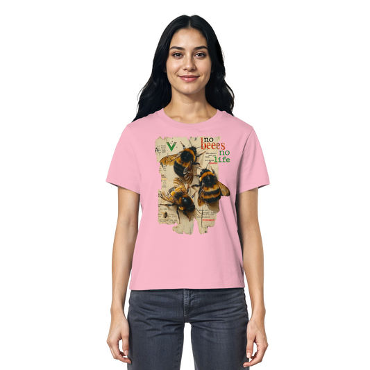 vegwear "no bees no life" 2.0 - Damen T-Shirt, bio, vegan