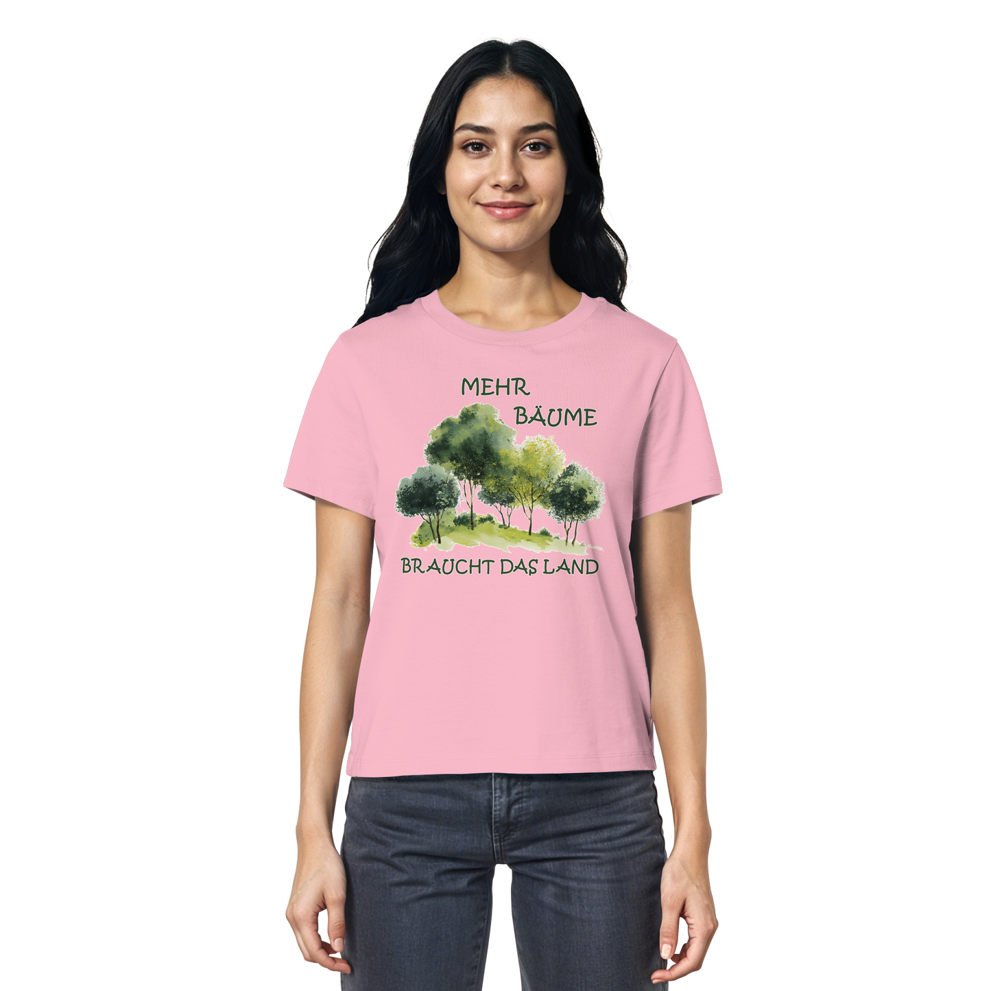 vegwear "mehr Bäume braucht das Land" - Damen Bio T-Shirt, vegan, fair, nachhaltig