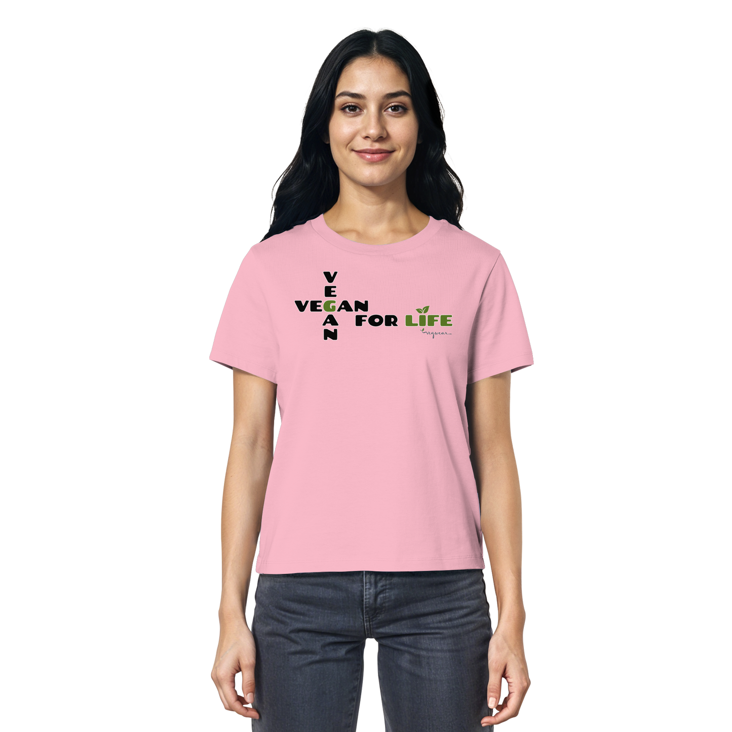 vegwear "vegan for life" - Damen T-Shirt bio vegan fair