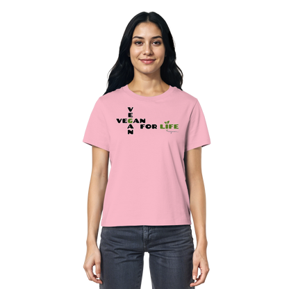 vegwear "vegan for life" - Damen T-Shirt bio vegan fair