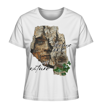 Motif "become one with nature" - women's organic T-shirt