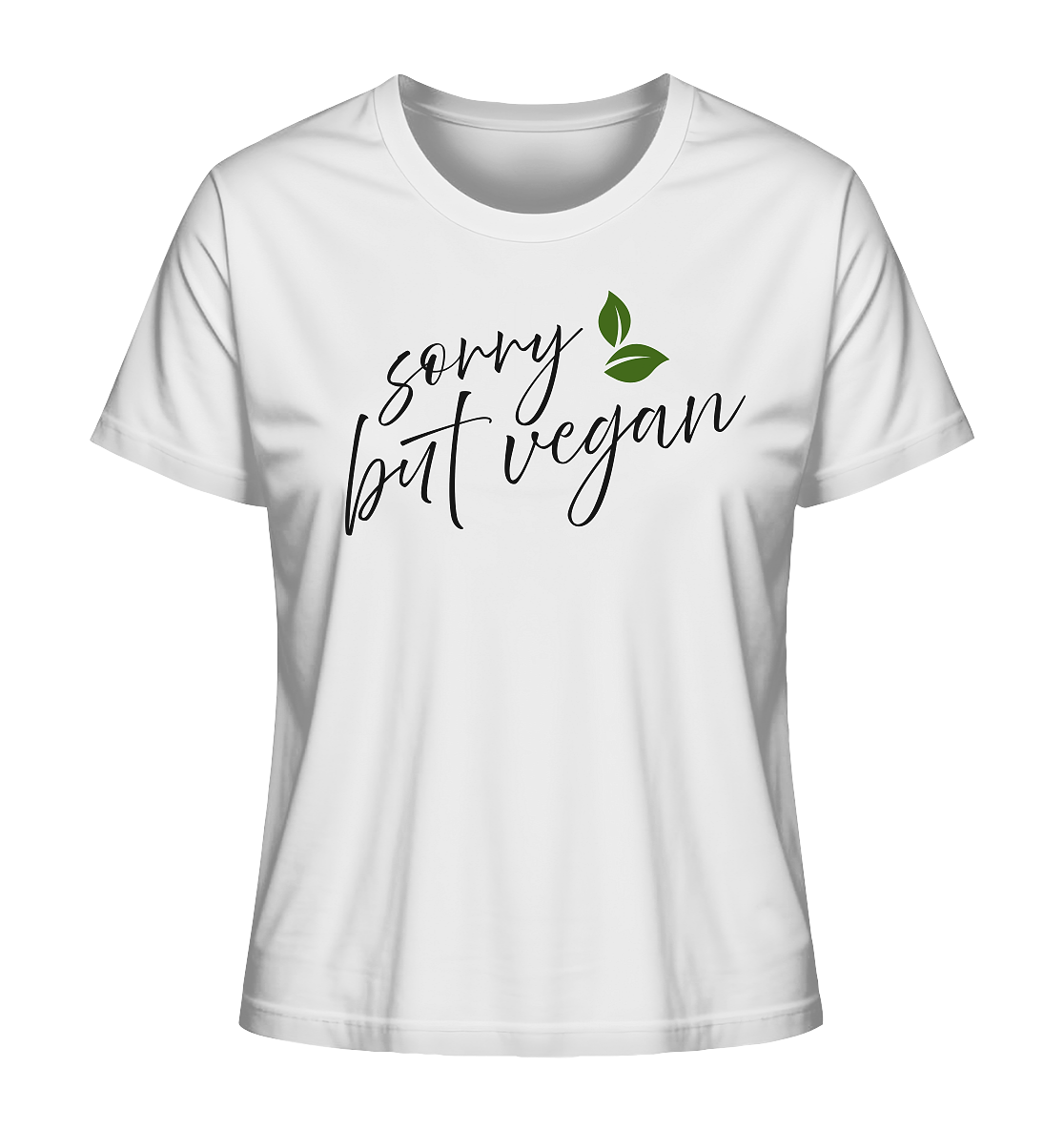 Motif "sorry but vegan" - women's organic T-shirt