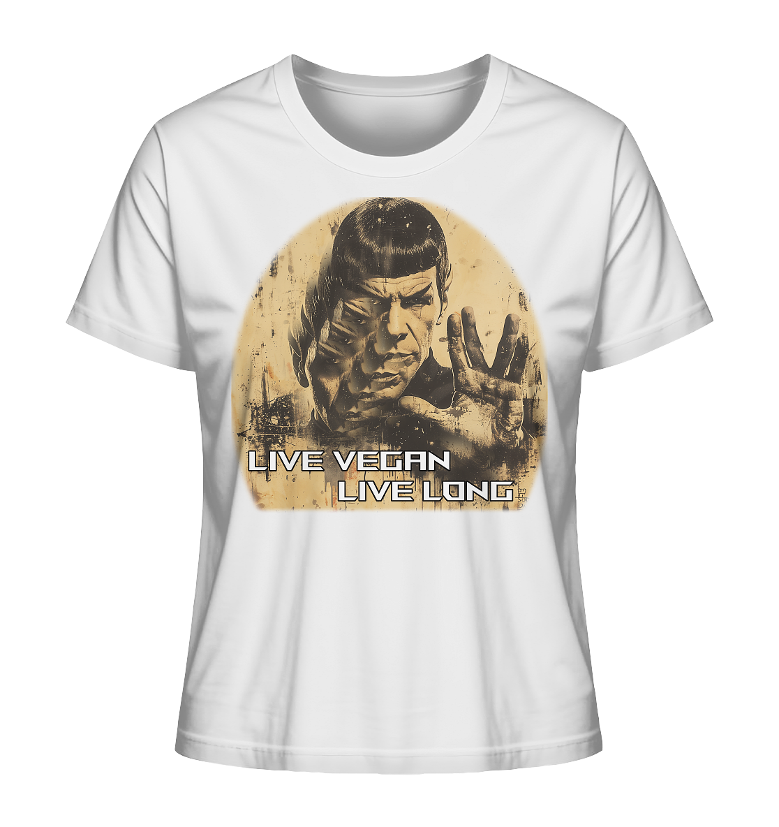 Motiv "live vegan live long" - Bio Damen T-Shirt