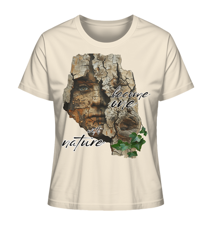 Motif "become one with nature" - women's organic T-shirt