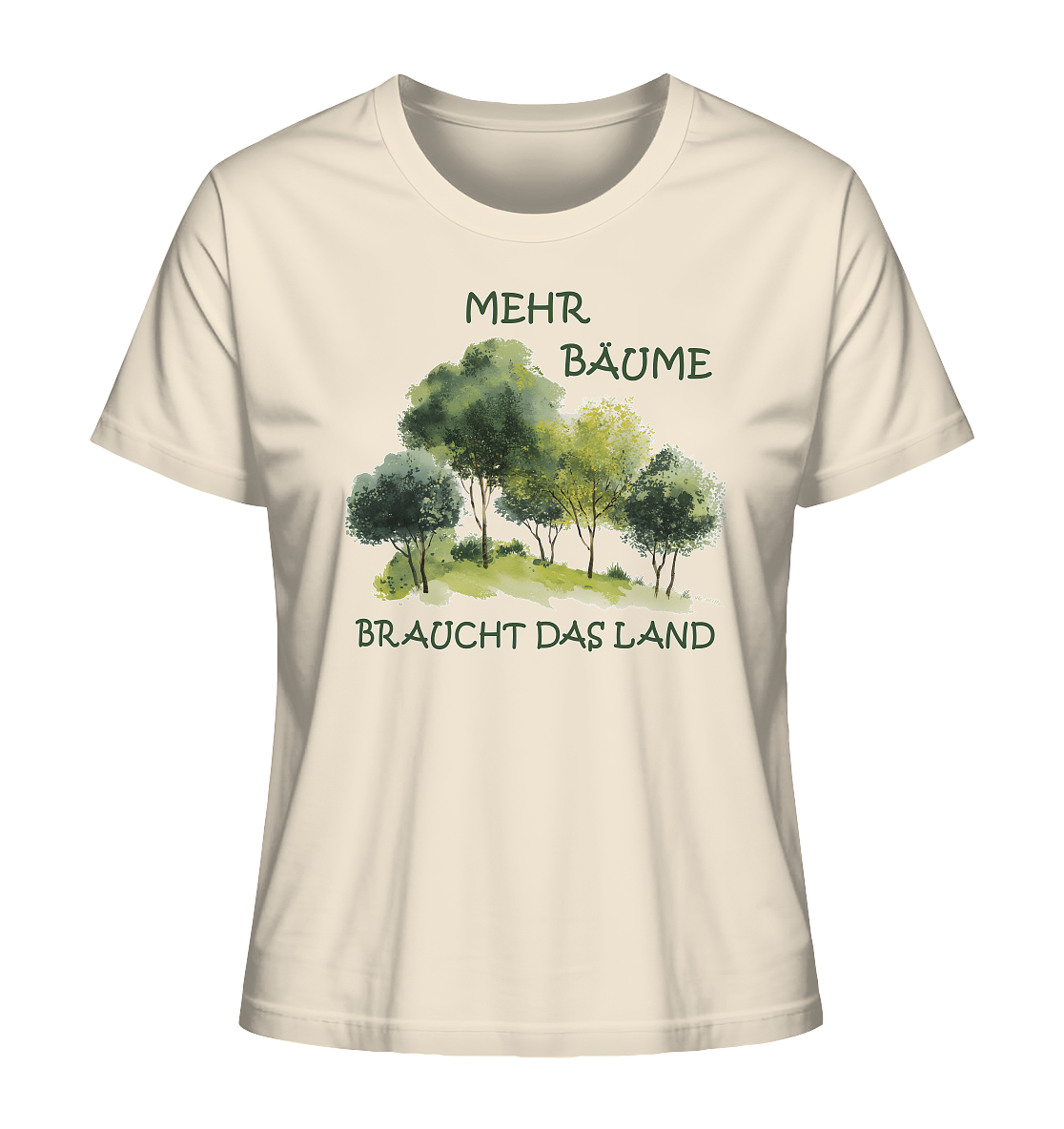 Motiv "mehr Bäume" - Damen Bio T-Shirt