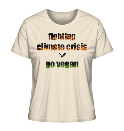 Motiv "fighting climate cirsis" - Damen Bio T-Shirt