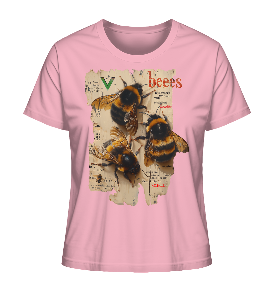 Motiv "no bees, no life" - Damen Bio T-Shirt