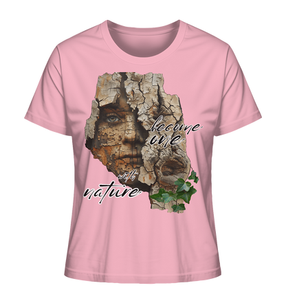 Motif "become one with nature" - women's organic T-shirt