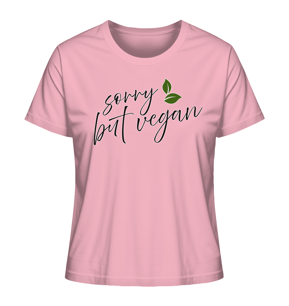 Motif "sorry but vegan" - women's organic T-shirt
