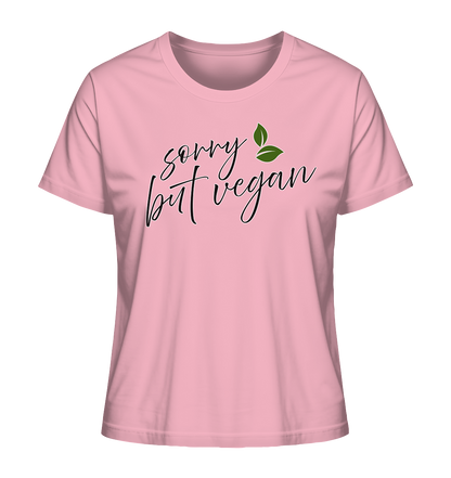 Motif "sorry but vegan" - women's organic T-shirt