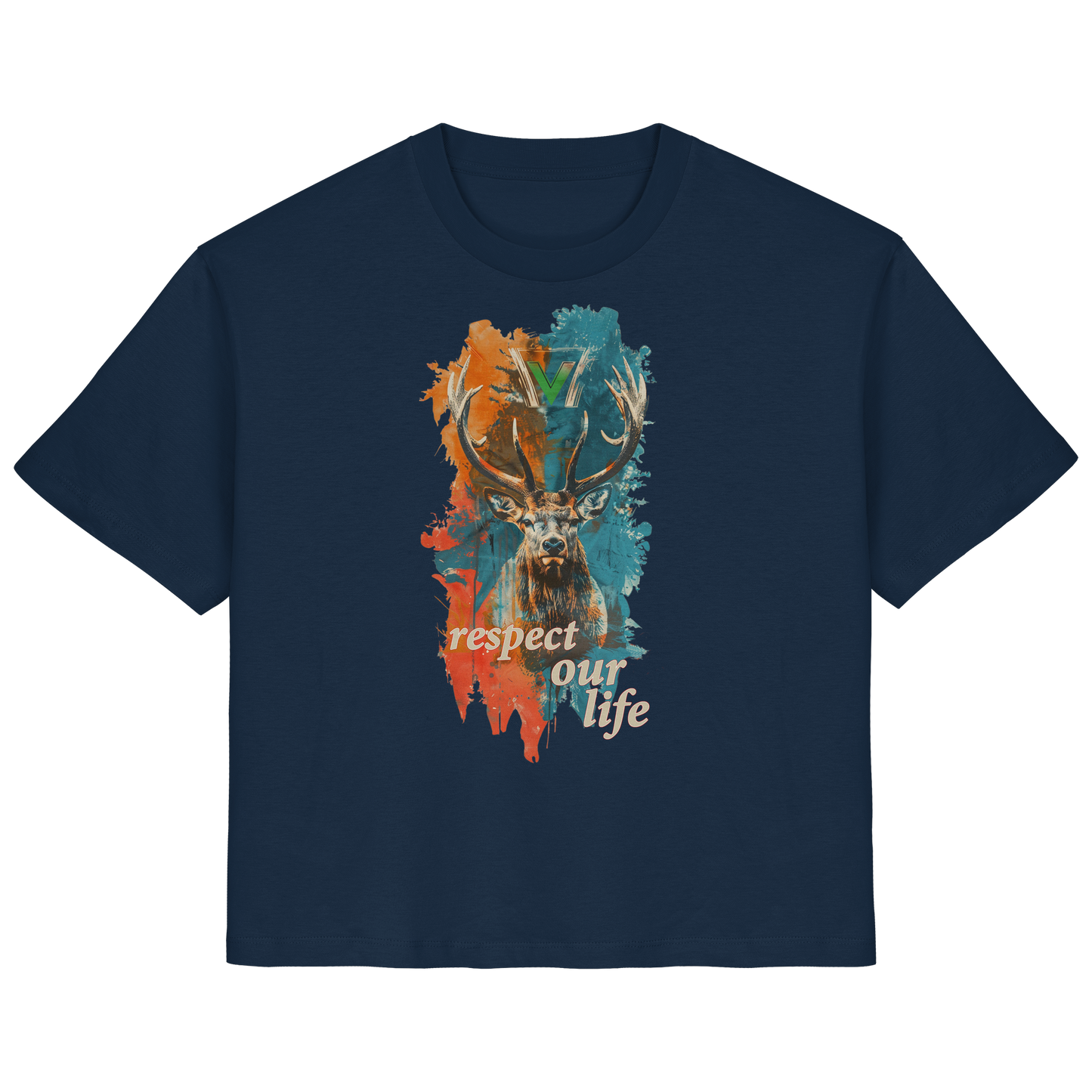 vegwear "respect our life - Hirsch" - Damen T-Shirt