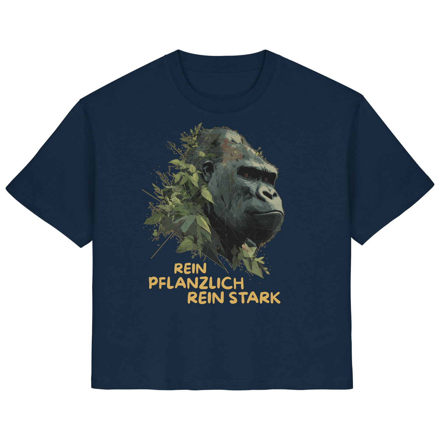 vegwear "Gorilla, rein pflanzlich rein stark" - Damen T-Shirt, bio, vegan