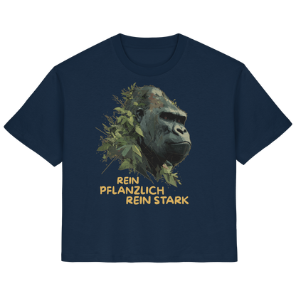 vegwear "Gorilla, rein pflanzlich rein stark" - Damen T-Shirt, bio, vegan