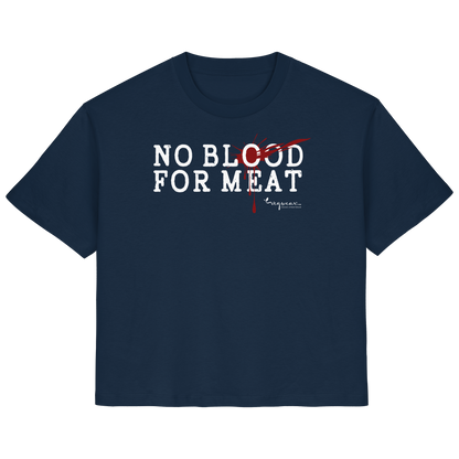 100% vegane T-Shirt für Damen: 'no blood for meat' | vegwear