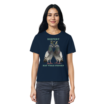 vegwear "Respekt hat viele Federn" - Damen Bio T-Shirt