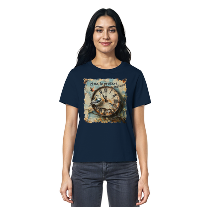 vegwear "time to protect nature" - Damen T-Shirt, nachhaltige Mode