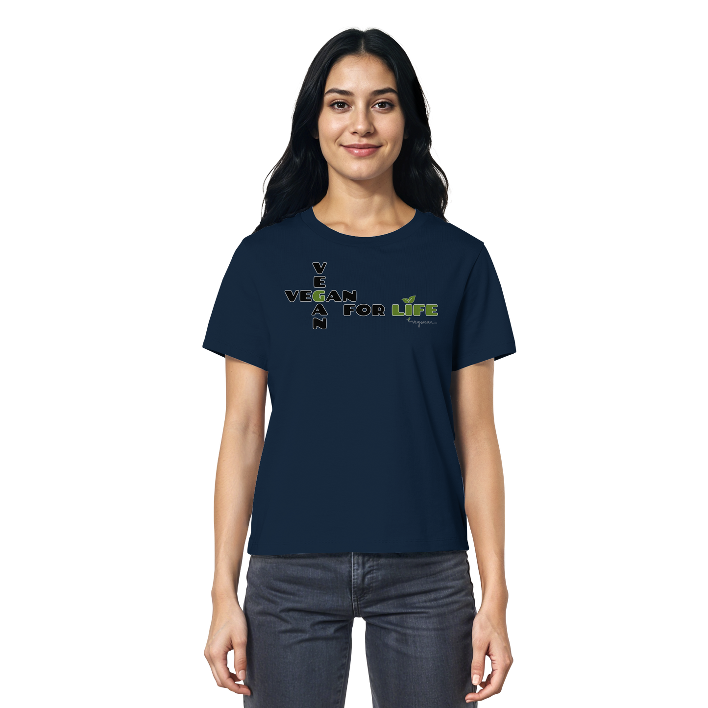 vegwear "vegan for life" - Damen T-Shirt bio vegan fair
