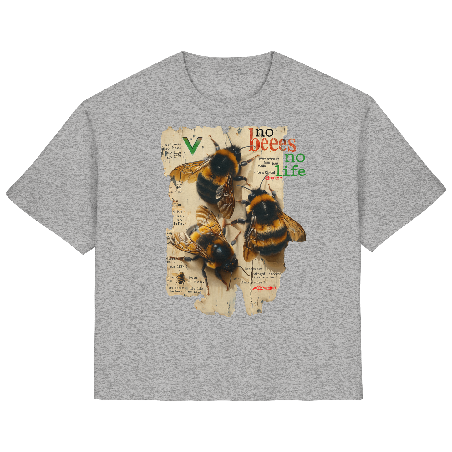 vegwear "no bees no life" 2.0 - Damen T-Shirt, bio, vegan