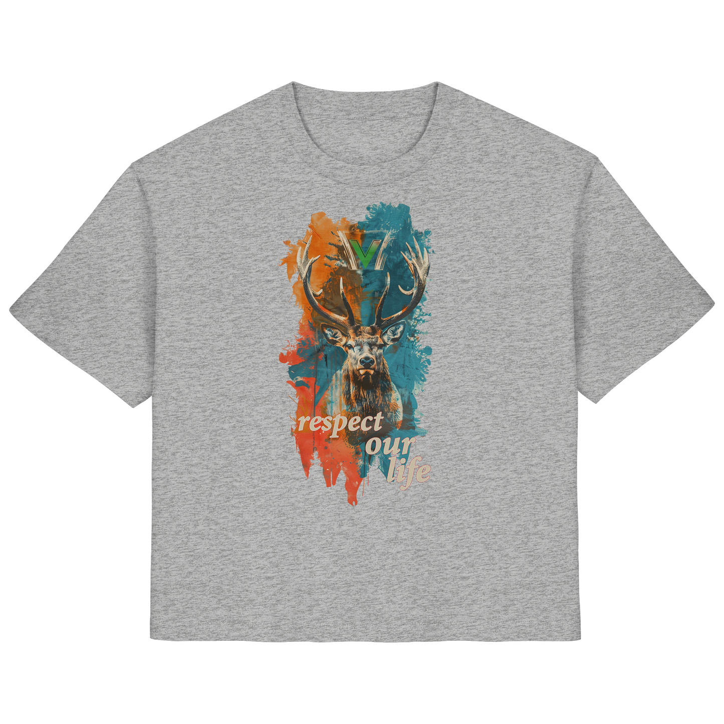 vegwear "respect our life - Hirsch" - Damen T-Shirt