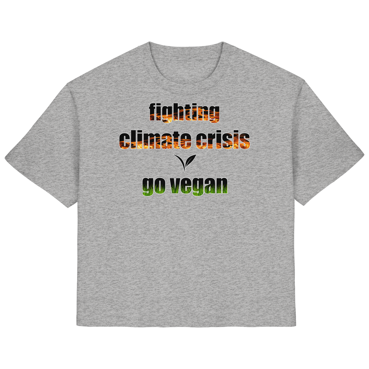 vegwear "fighting climate cirsis" - Damen Bio T-Shirt vegan & klimafreundlich