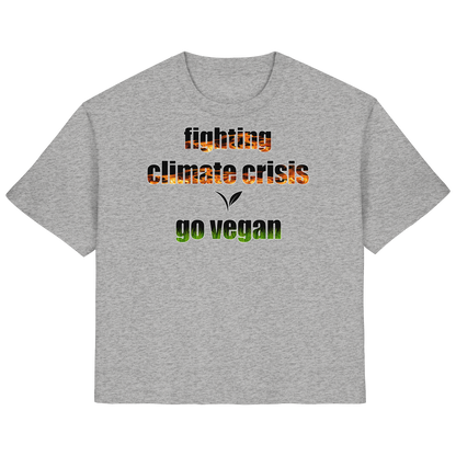 vegwear "fighting climate cirsis" - Damen Bio T-Shirt vegan & klimafreundlich