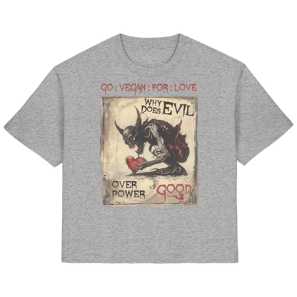 vegwear "why does evil" - Damen Bio T-Shirt