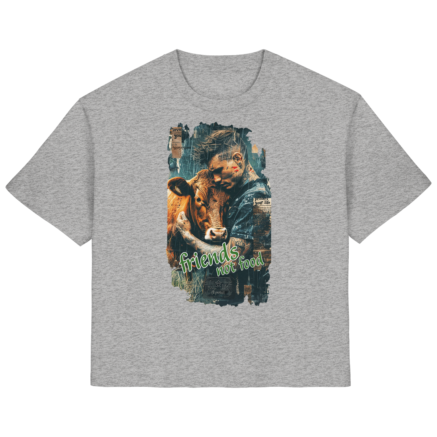 vegwear "friends not food" - Damen Bio T-Shirt, bio, fair