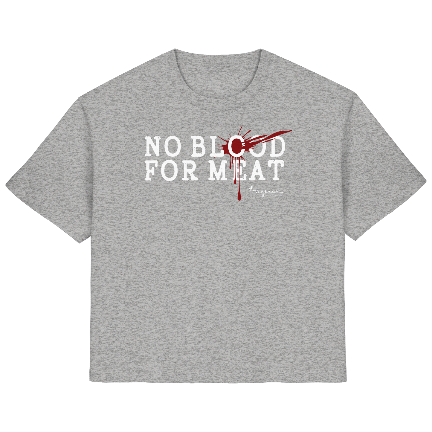 100% vegane T-Shirt für Damen: 'no blood for meat' | vegwear