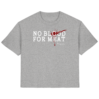 100% vegane T-Shirt für Damen: 'no blood for meat' | vegwear
