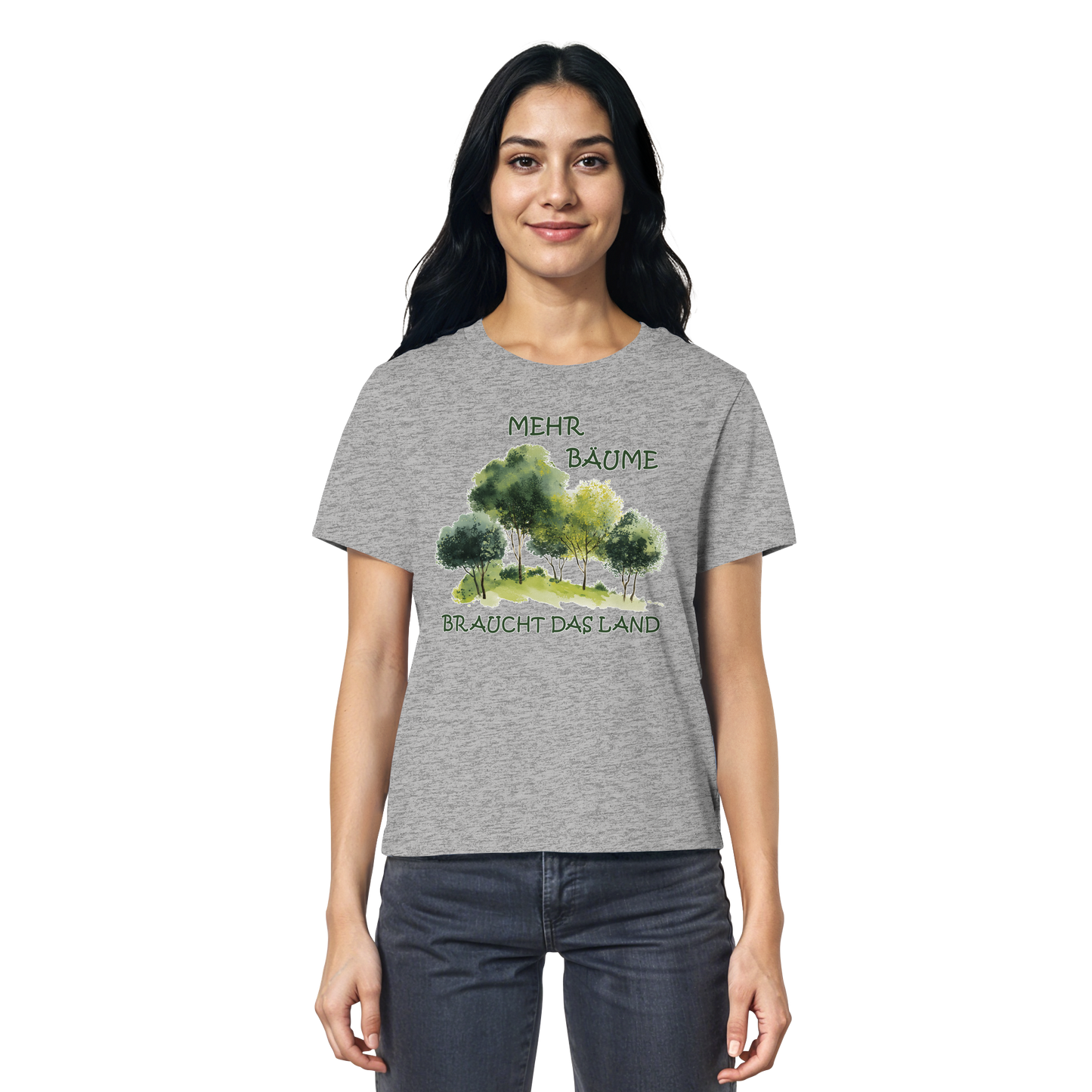 vegwear "mehr Bäume braucht das Land" - Damen Bio T-Shirt, vegan, fair, nachhaltig