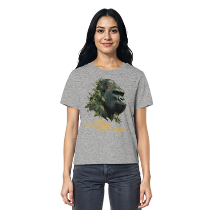 vegwear "Gorilla, rein pflanzlich rein stark" - Damen T-Shirt, bio, vegan