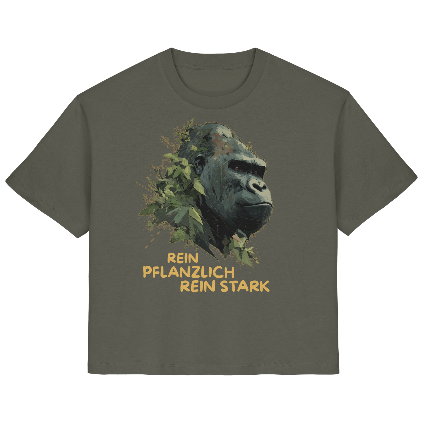 vegwear "Gorilla, rein pflanzlich rein stark" - Damen T-Shirt, bio, vegan