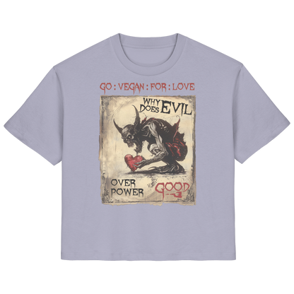 vegwear "why does evil" - Damen Bio T-Shirt