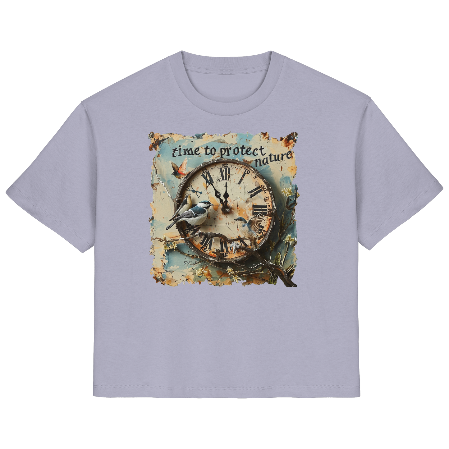 vegwear "time to protect nature" - Damen T-Shirt, nachhaltige Mode