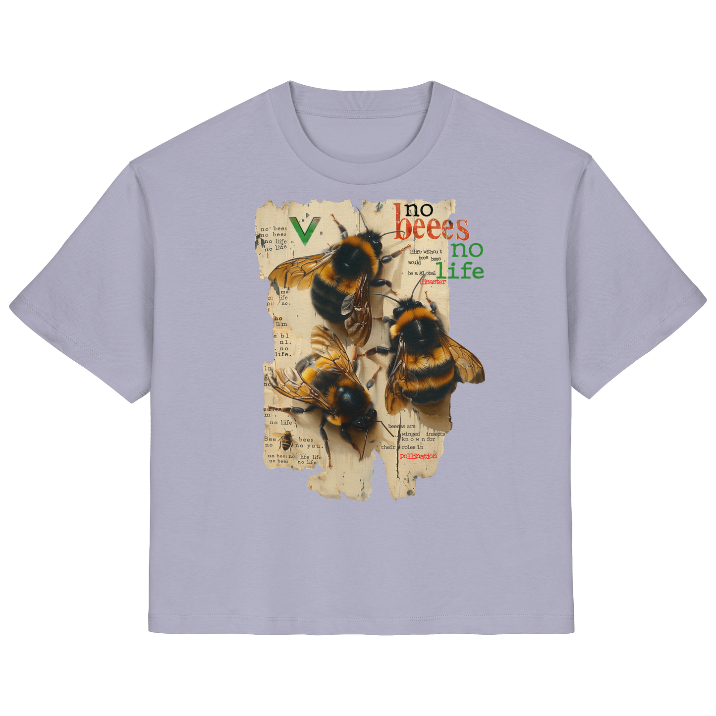 vegwear "no bees no life" 2.0 - Damen T-Shirt, bio, vegan