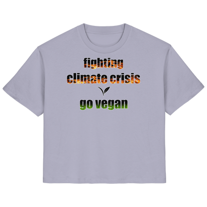 vegwear "fighting climate cirsis" - Damen Bio T-Shirt vegan & klimafreundlich